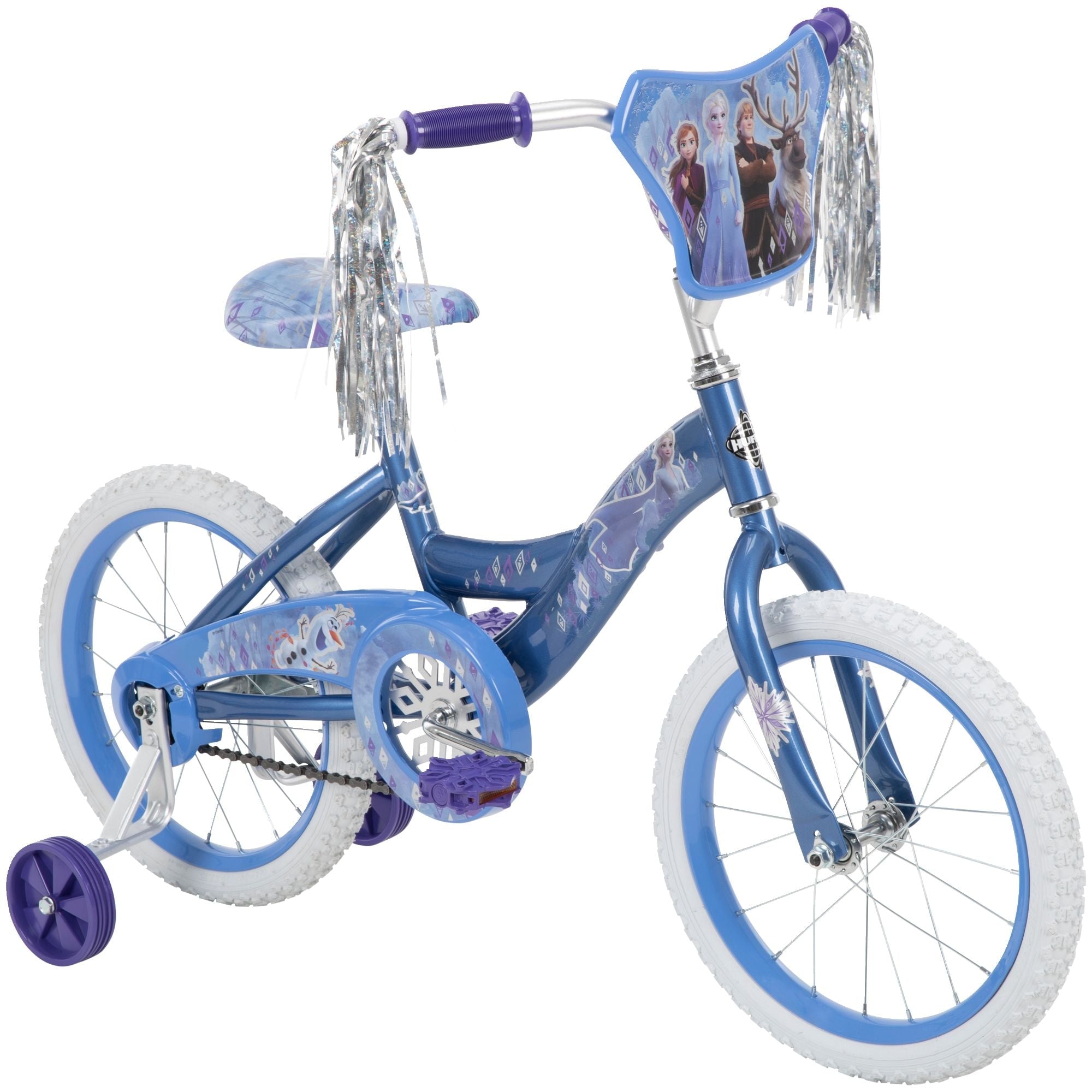 Disney Frozen Kids' Bike, 16-in Wheel, Ice Blue/White