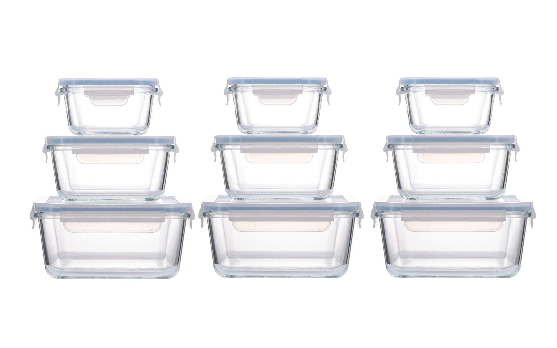 Vida By Paderno Square Glass Food Storage Container Set, 18-pc