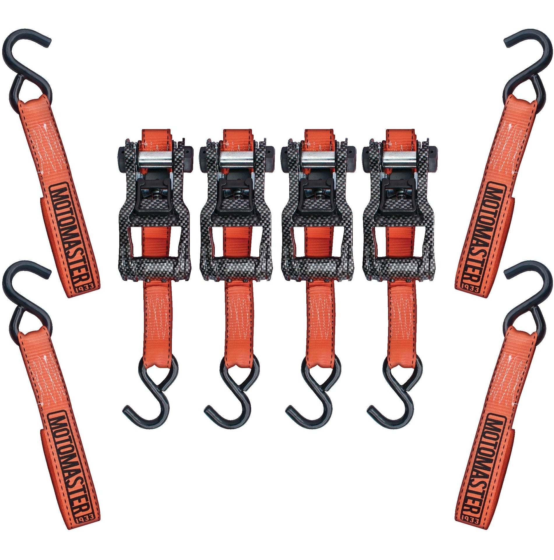 MotoMaster 3,000-lb Heavy Duty Ratchet Tie Down Strap, 1.25-in x 14-ft, 4-pk
