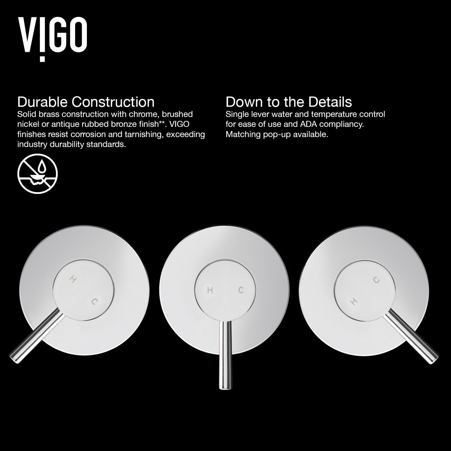 VIGO Olus Wall Mount Single Lever Bathroom Sink Faucet, WaterSense Certified, Chrome