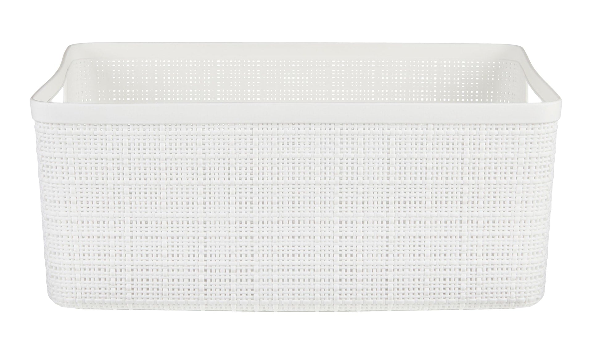 Curver Medium Jute Weave Nesting Storage Basket, White