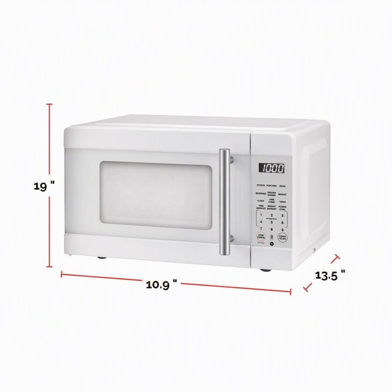Vida Microwave, White, 0.9-cu-ft