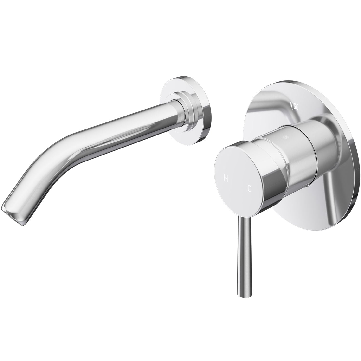VIGO Olus Wall Mount Single Lever Bathroom Sink Faucet, WaterSense Certified, Chrome