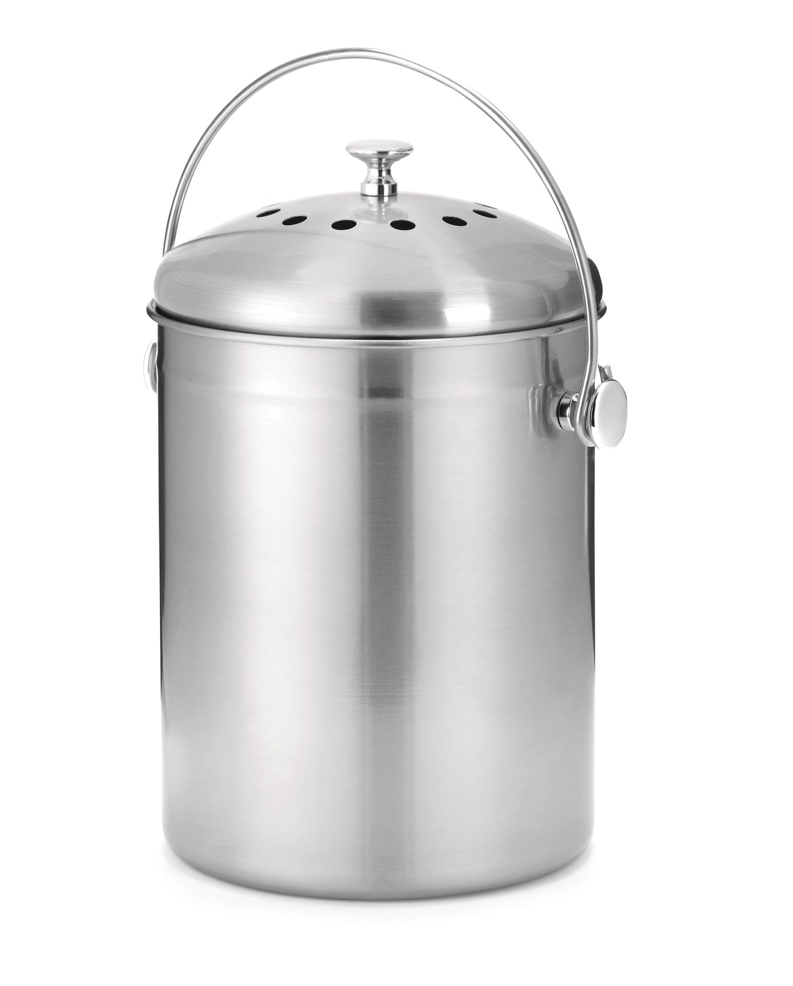 type A Stainless Steel Circular Compost Bin, 4-L