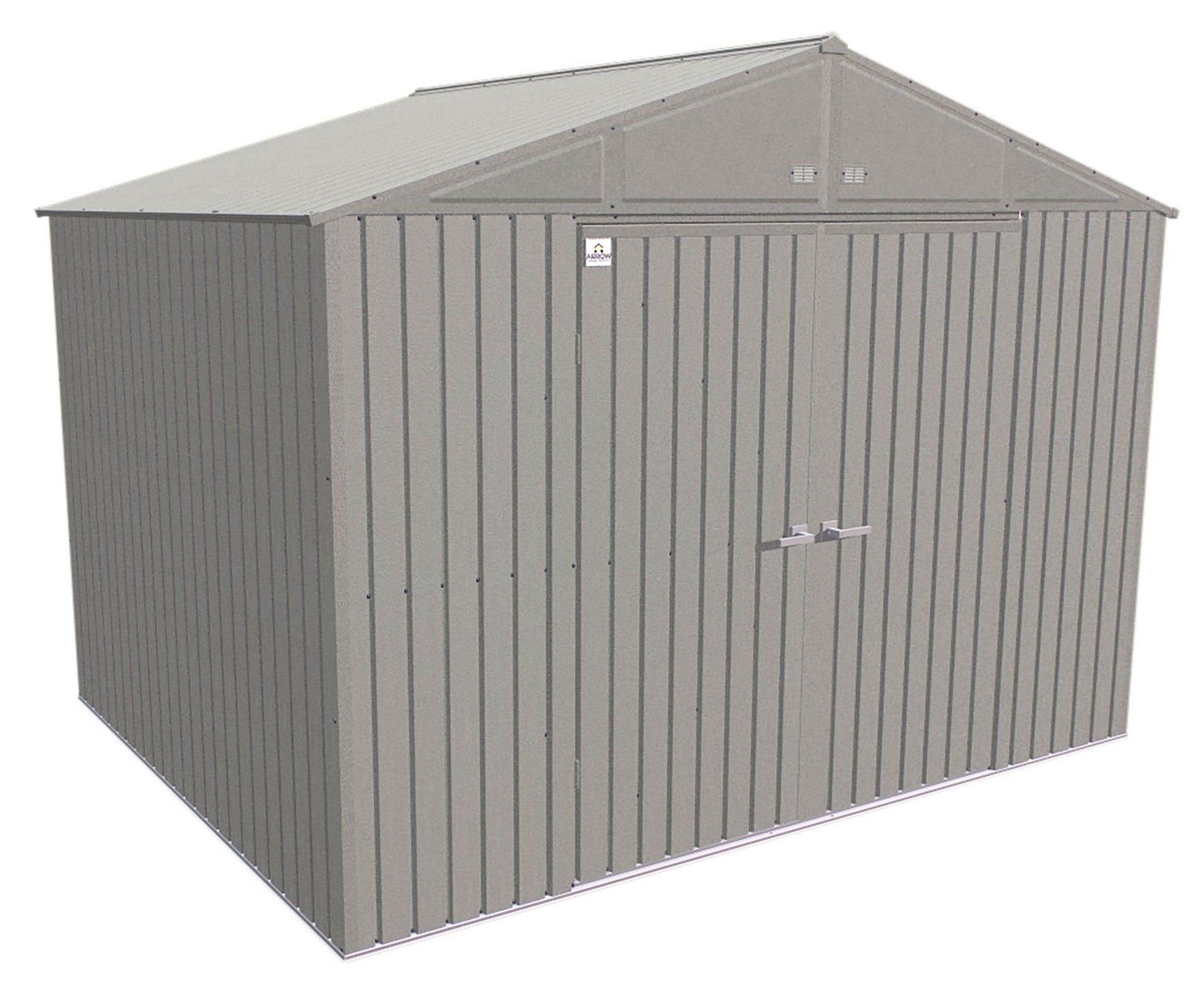 Arrow Elite 14x12-ft Cool Grey Weather-Resistant Steel Shed