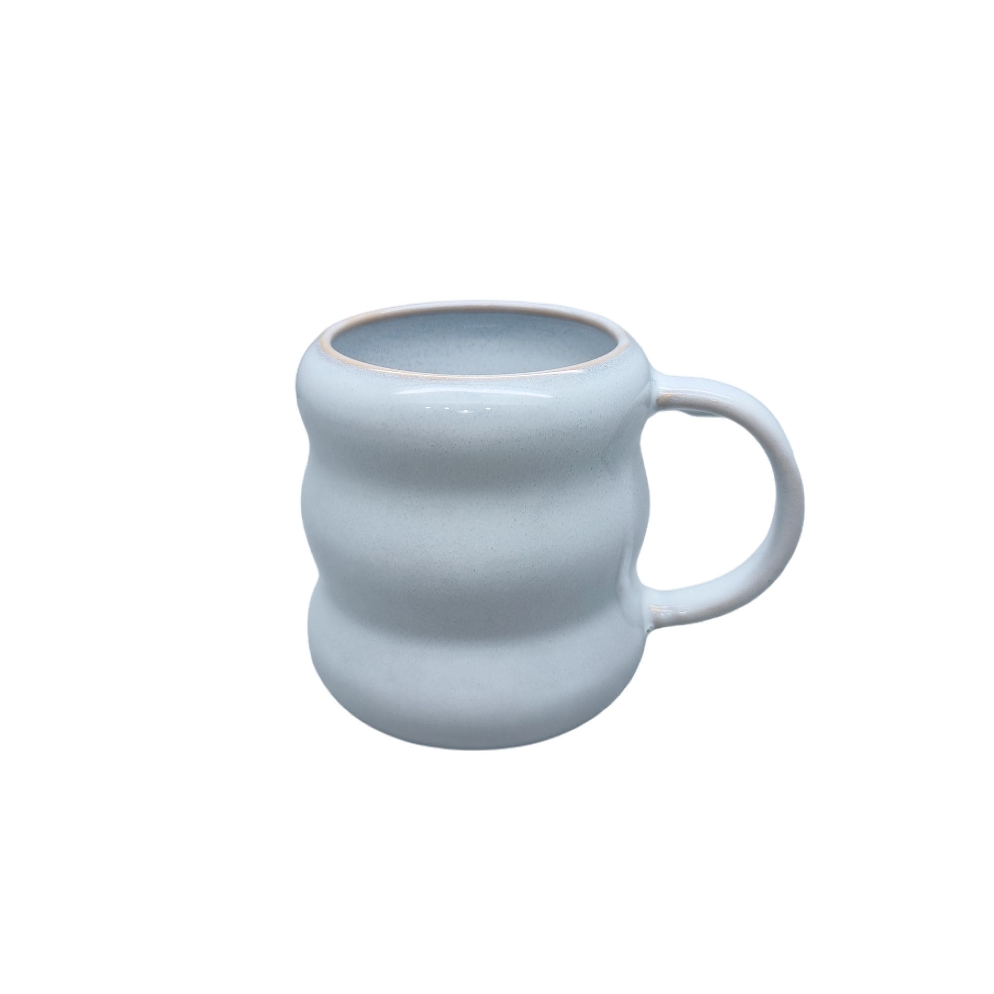 CANVAS Durable Stoneware Ripple Mug, White, 14-oz