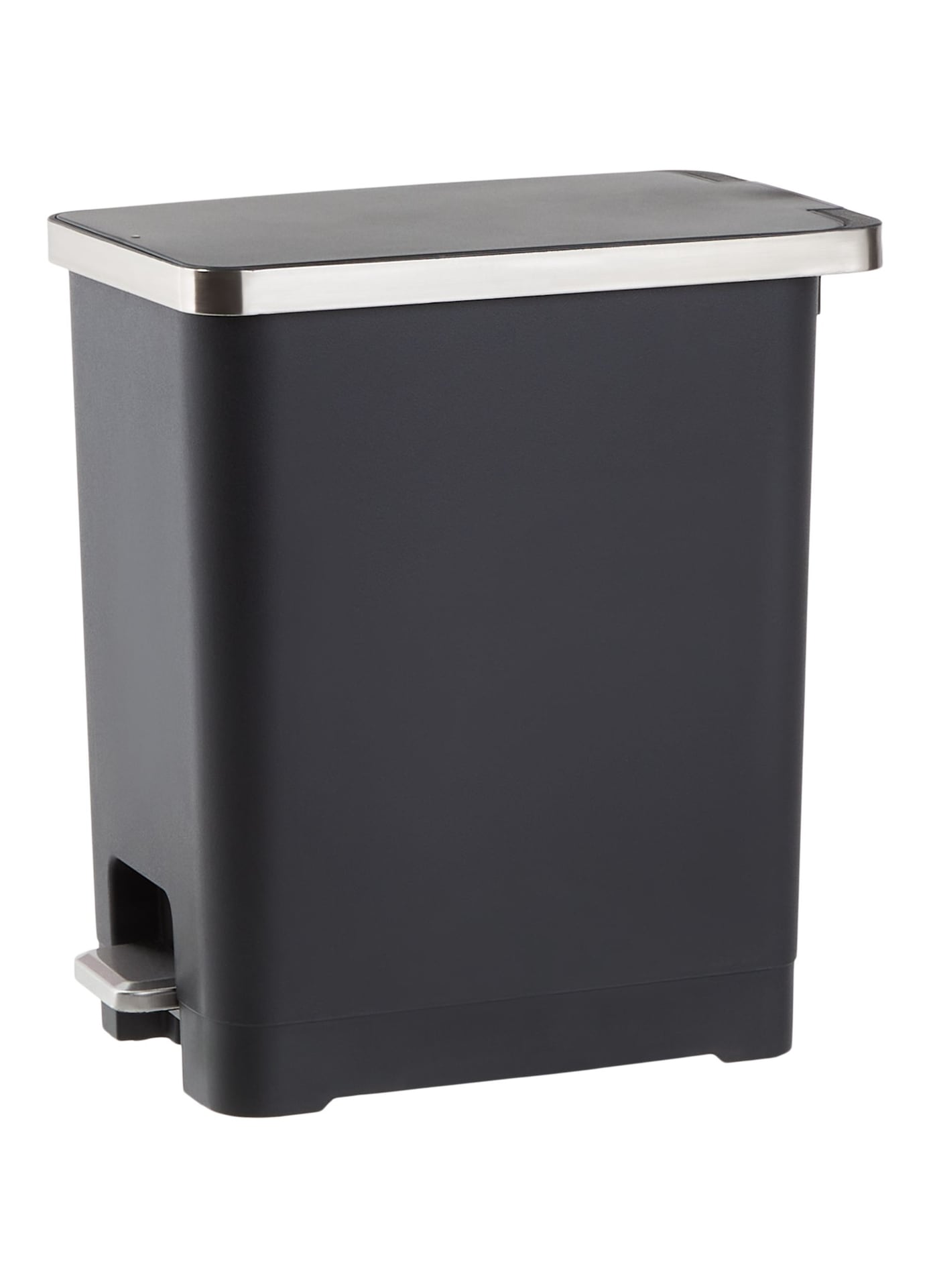 Type A Slim Black Resin Garbage Can, 15-L
